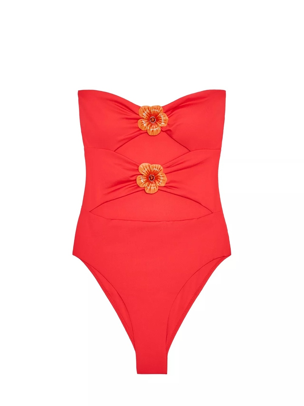 ZARA CUT OUT FLORAL BANDEAU
SWIMSUIT (size M)